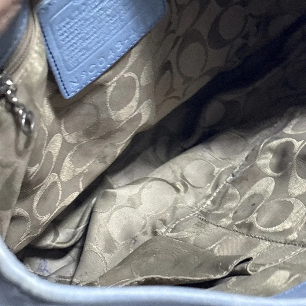Coach blue leather